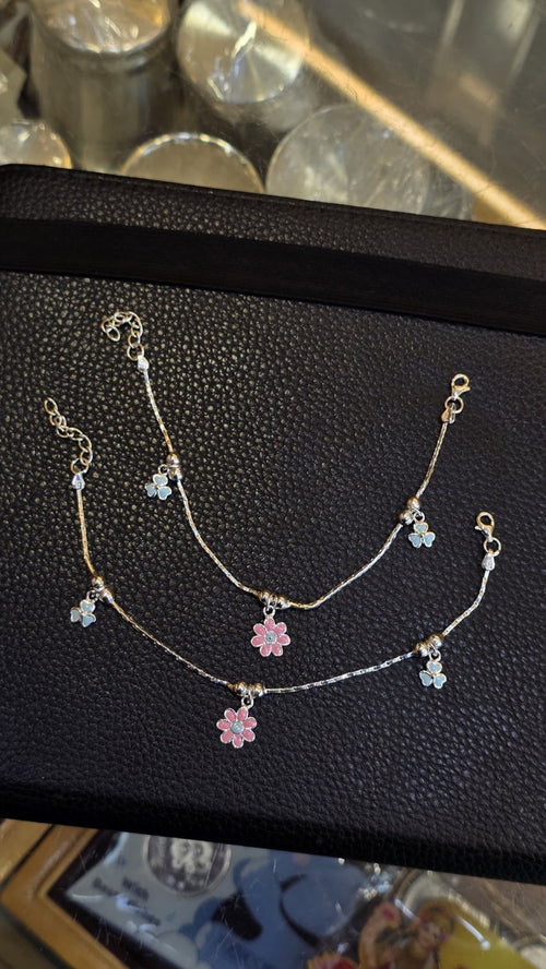 Silver 92.5 Hallmark Silver Jewelry Payal/Anklets for Baby Girl