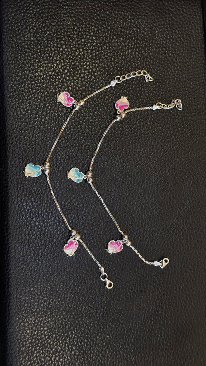 Silver 92.5 Hallmark Silver Jewelry Payal/Anklets for Baby Girl