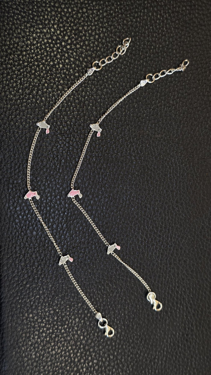 Silver 92.5 Hallmark Silver Jewelry Payal/Anklets for Baby Girl