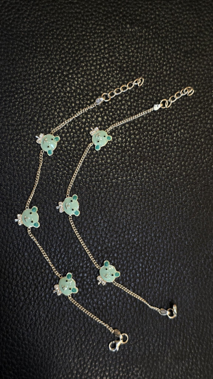 Silver 92.5 Hallmark Silver Jewelry Payal/Anklets for Baby Girl