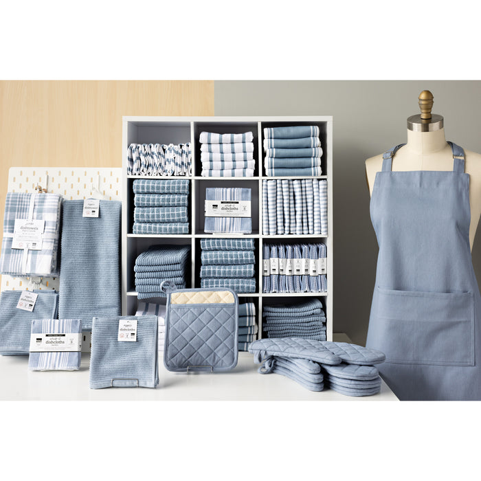 Slate Blue Ripple Dishcloths Set of 2