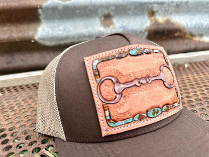 Snaffle Bit Hand Tooled Low Profile Trucker Cap