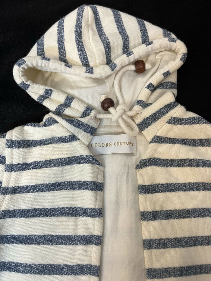 Striped cotton sleeveless Jacket - PyaraBaby