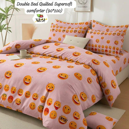 SUMMERBELL double bed quilted comforter made from soft, breathable fabric with plush filling and elegant quilted stitching for cozy warmth and year-round comfort.