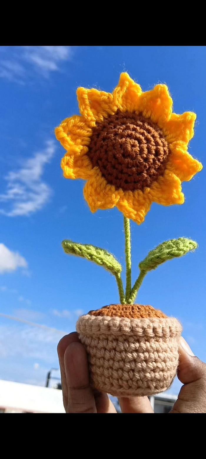 Sunflower Pot Crochet