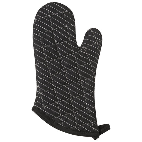 Superior Black Pinstripe Oven Mitt