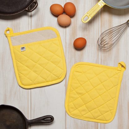 Superior Lemon Yellow Pocket Potholder