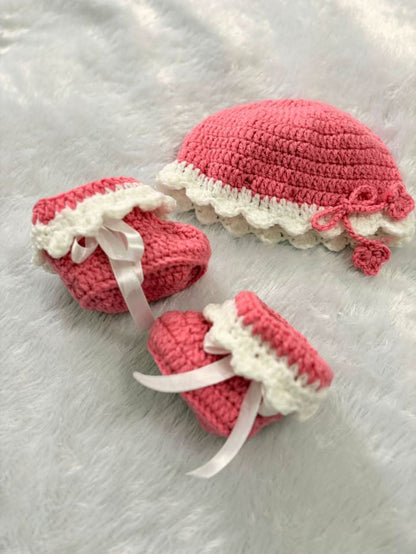 Sweater, Cap, and Booties Set for Baby