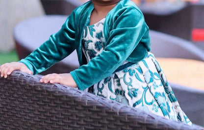 Wrap your little one in luxury with the SWEETHEART Imported From USA Velvet Jacket featuring exquisite appliqué work - crafted from soft, imported velvet fabric for unparalleled comfort and style.