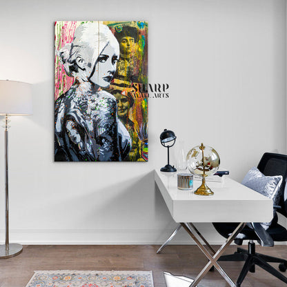 Tattoo Girl Graffiti Canvas Wall Art