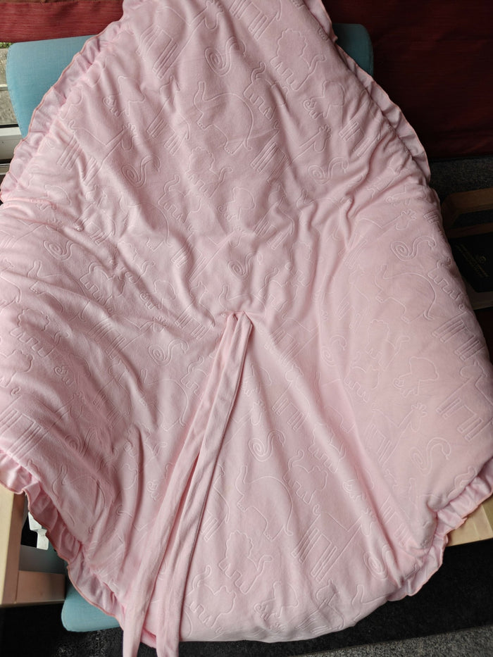 Teddy Print Baby Wrapper-Pink