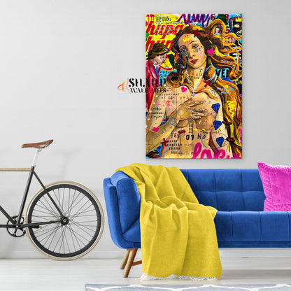 The Birth Of Venus Graffiti Art Canvas