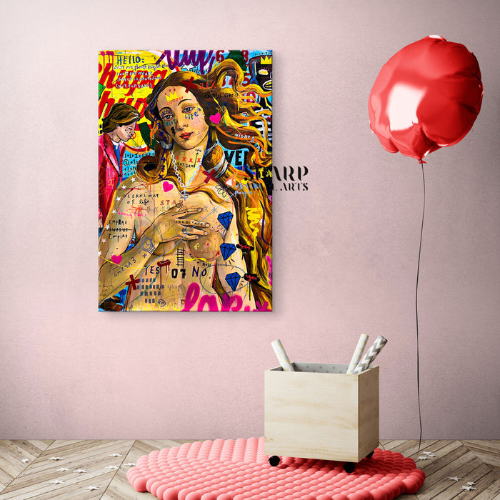 The Birth Of Venus Graffiti Art Canvas