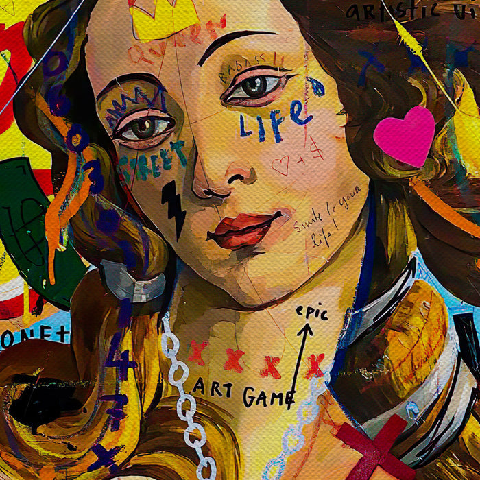 The Birth Of Venus Graffiti Art Canvas