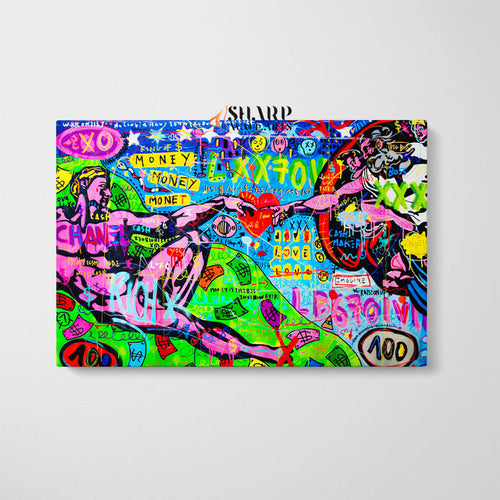 The Creation Of Adam Pop Culture Canvas Wall Art
