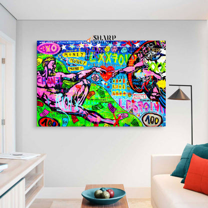 The Creation Of Adam Pop Culture Canvas Wall Art