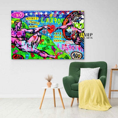 The Creation Of Adam Pop Culture Canvas Wall Art