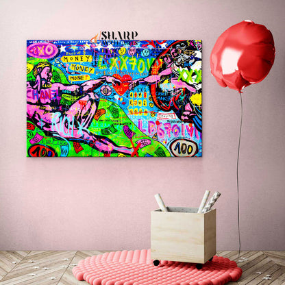 The Creation Of Adam Pop Culture Canvas Wall Art