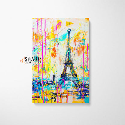 The Eiffel Tower Abstract Canvas Wall Art