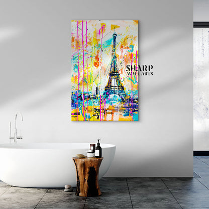 The Eiffel Tower Abstract Canvas Wall Art