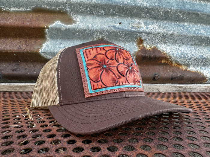 The Primerose Hand Tooled Patch Cap