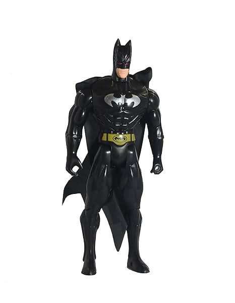 TOYMANIA Super Hero Action Figure Toy with Ultra Sonic Laser Light – Large Size (Batman)