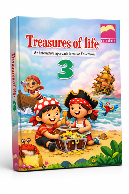 Treasures of Life Class 3 educational book for young learners featuring age-appropriate lessons, engaging stories, activities, and easy-to-understand content focused on values, life skills, and positive habits.