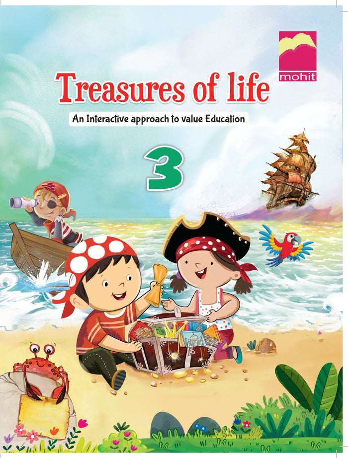 Treasures of Life Class 3 educational book for young learners featuring age-appropriate lessons, engaging stories, activities, and easy-to-understand content focused on values, life skills, and positive habits.