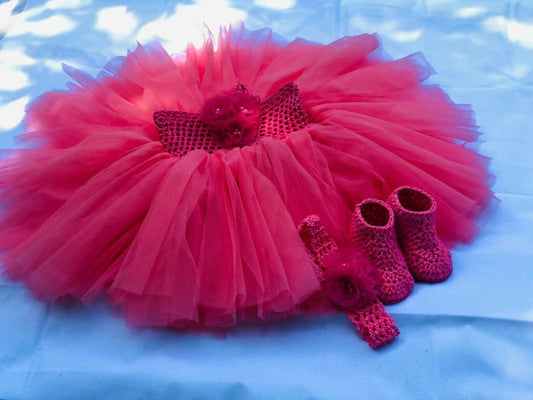Tuttu frock with hairband and booties - PyaraBaby