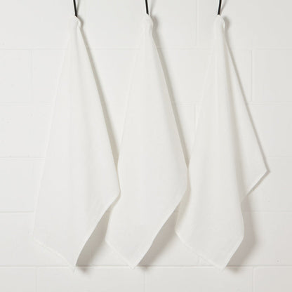 Unbleached Cotton Baker's Floursack Dishtowels Set of 3