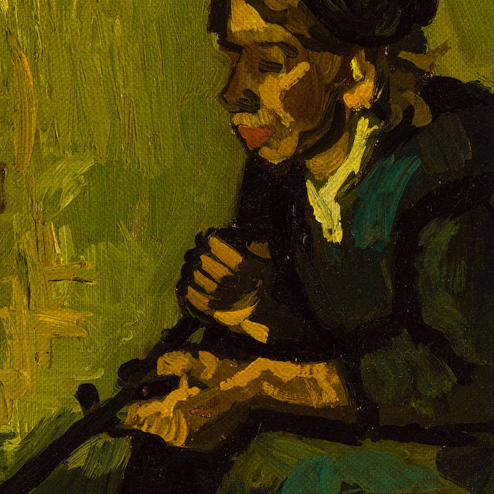 Vincent van Gogh A Peasant Woman Cooking Canvas Wall Art