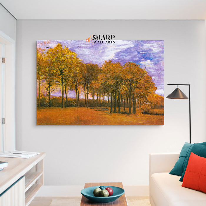 Vincent Van Gogh Autumn Landscape Canvas Wall Art