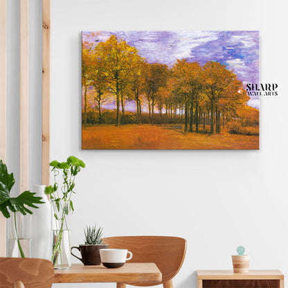 Vincent Van Gogh Autumn Landscape Canvas Wall Art