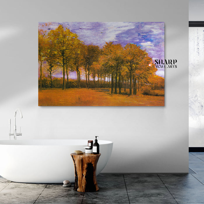 Vincent Van Gogh Autumn Landscape Canvas Wall Art