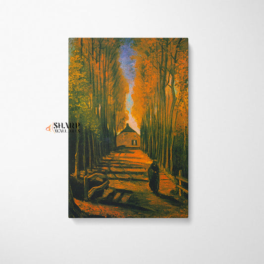 Vincent van Gogh Avenue Of Poplars In Autumn Canvas Wall Art