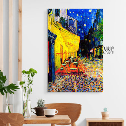 Vincent van Gogh Cafe Terrace at Night Canvas Wall Art