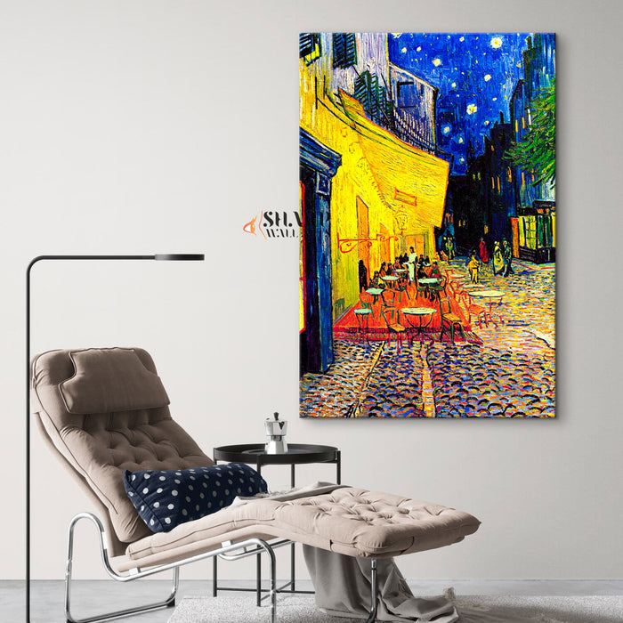 Vincent van Gogh Cafe Terrace at Night Canvas Wall Art
