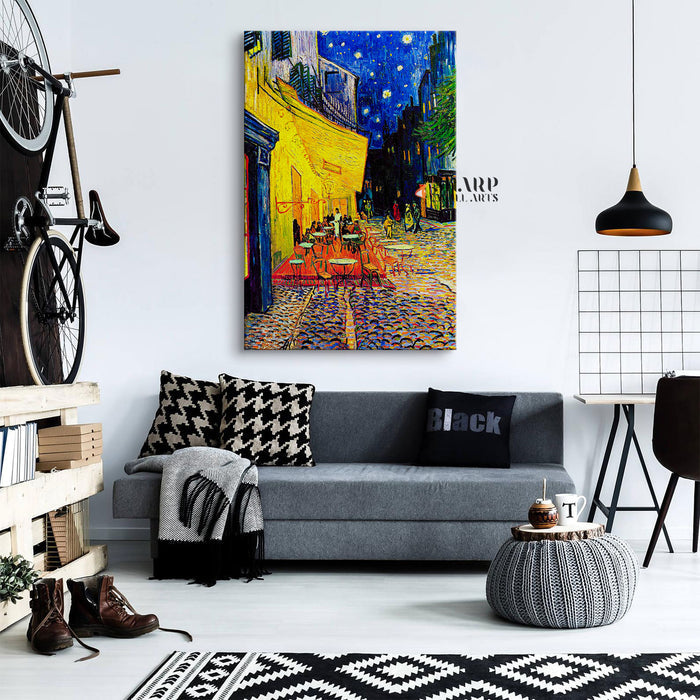 Vincent van Gogh Cafe Terrace at Night Canvas Wall Art