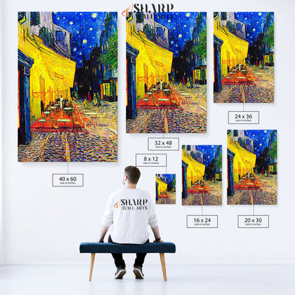 Vincent van Gogh Cafe Terrace at Night Canvas Wall Art