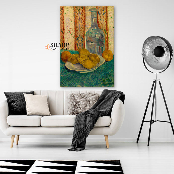 Vincent van Gogh Carafe And Dish With Citrus Fruit Canvas Wall Art