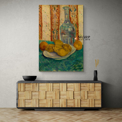 Vincent van Gogh Carafe And Dish With Citrus Fruit Canvas Wall Art