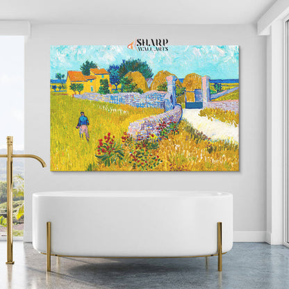 Vincent Van Gogh Farmhouse In Provence Canvas Wall Art
