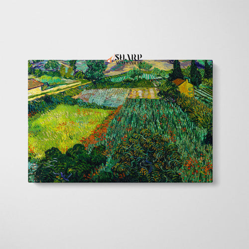 Vincent Van Gogh Field With Poppies Canvas Wall Art