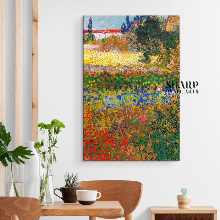 Vincent van Gogh Garden In Bloom Canvas Wall Art