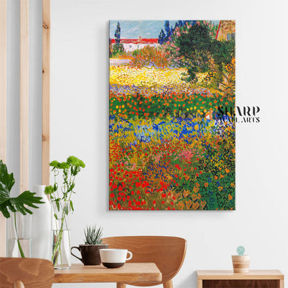 Vincent van Gogh Garden In Bloom Canvas Wall Art