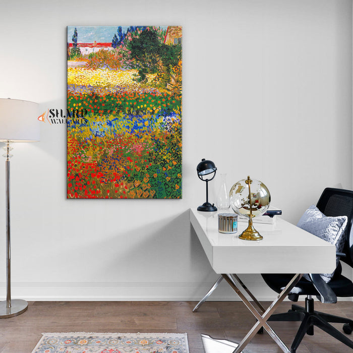 Vincent van Gogh Garden In Bloom Canvas Wall Art