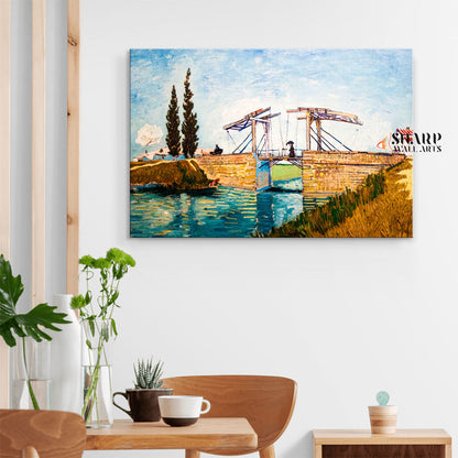 Vincent van Gogh Langlois Bridge at Arles Canvas Wall Art