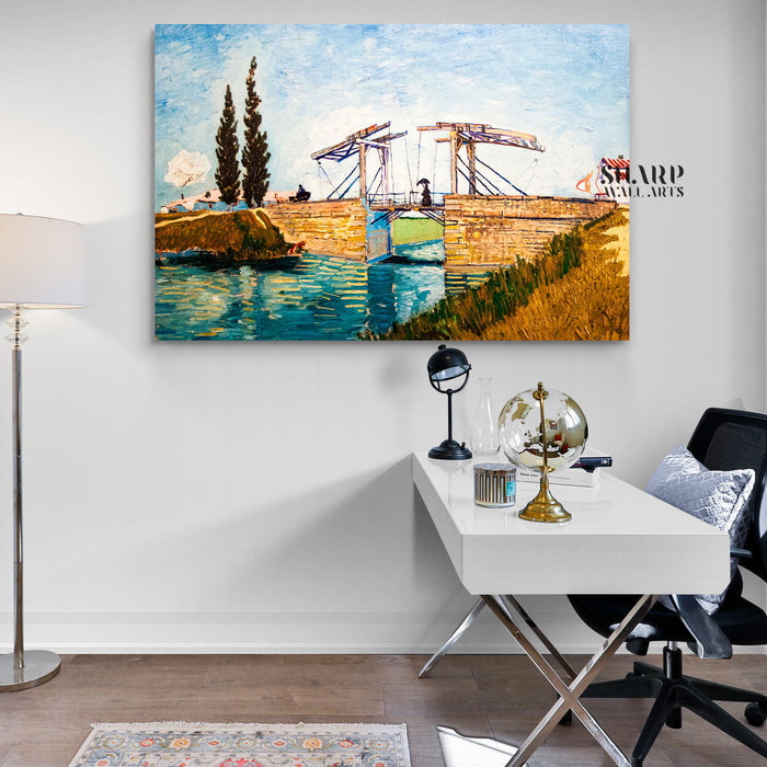 Vincent van Gogh Langlois Bridge at Arles Canvas Wall Art