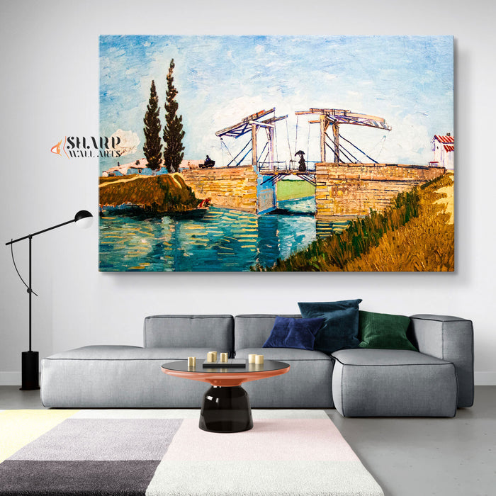 Vincent van Gogh Langlois Bridge at Arles Canvas Wall Art