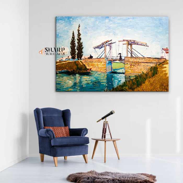 Vincent van Gogh Langlois Bridge at Arles Canvas Wall Art